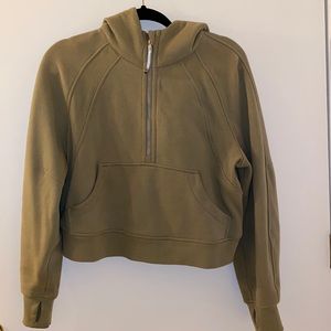 lululemon Scuba Oversized 1/2 Zip Rosemary Green